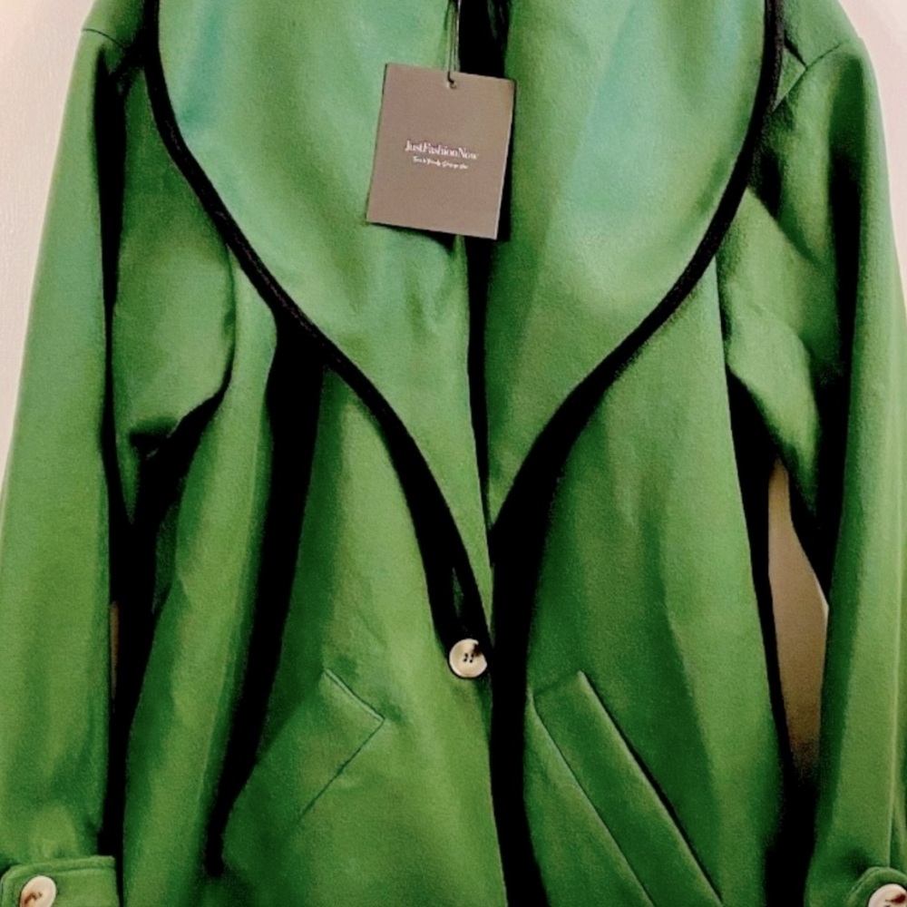 New Women’s Coat Lapel Woolen Cloth Button Long Sleeve Shawl Casual Cloak NWT